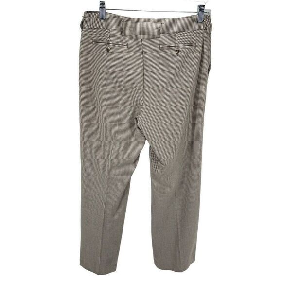 JH Collections Karyn Womens Dress Pants Houndstooth Flat Front Stretch Tan 6 - Picture 2 of 13